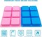 4 Pack Square Soap Molds,6-Cavity Non-Stick Silicone Brownie Pan,Square Bar Molds,Square Silicone Molds for Chocolate,Cupcake, Cornbread, Muffin,Soap